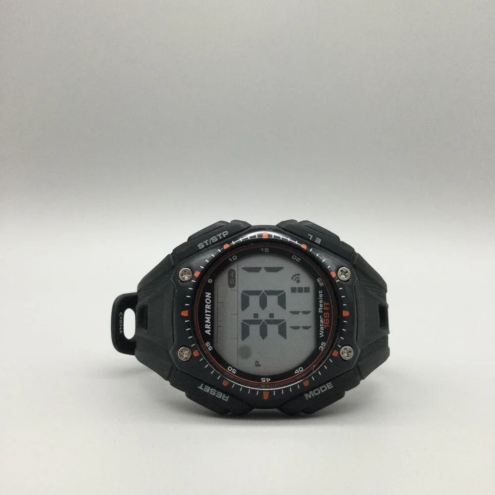 Armitron Watch Men 42mm Black Digital Alarm Chronograph Pro Sport 165FT